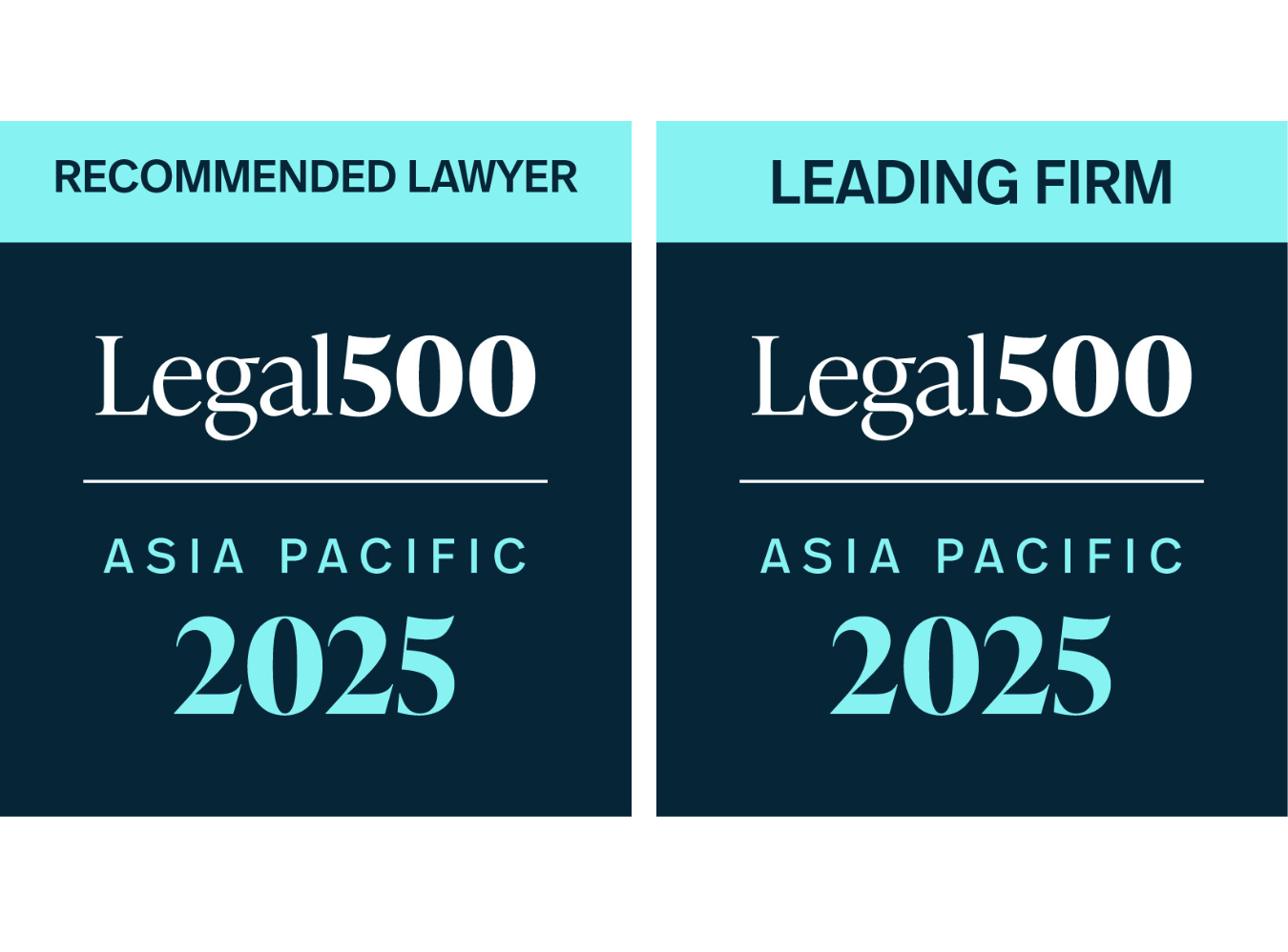 Legal 500 Asia Pacific 2025 recognitions